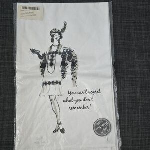 Chic Black and White Decorative Towel